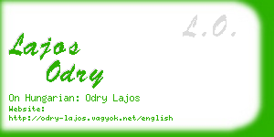 lajos odry business card